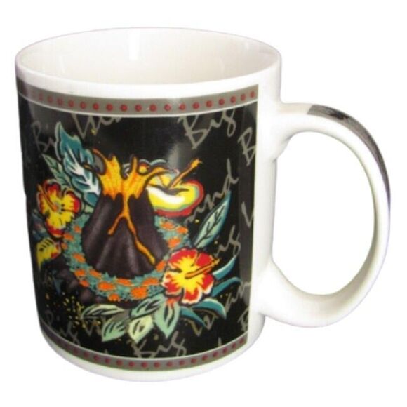 Hilo Hattie Coffee Mug Cup Colorful Hawaiian Volcano Floral Island Souvenir - Picture 1 of 5
